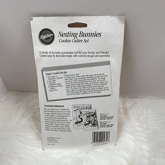 NEW WILTON Vintage Nesting Bunnies Cookie Cutter Set Plastic Bunny - Picture 5 of 8